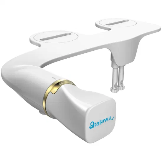 Atalawa Aw5610 Ultradünner, nicht elektrischer Bidet-Toilettensitzaufsatz mit zwei Düsen