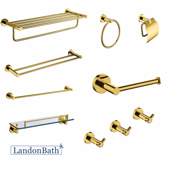Modernes 6-teiliges Bad-Hardware-Set, moderne, luxuriöse, mattschwarze Hotel-Badezimmerprodukte, Bad-Accessoires